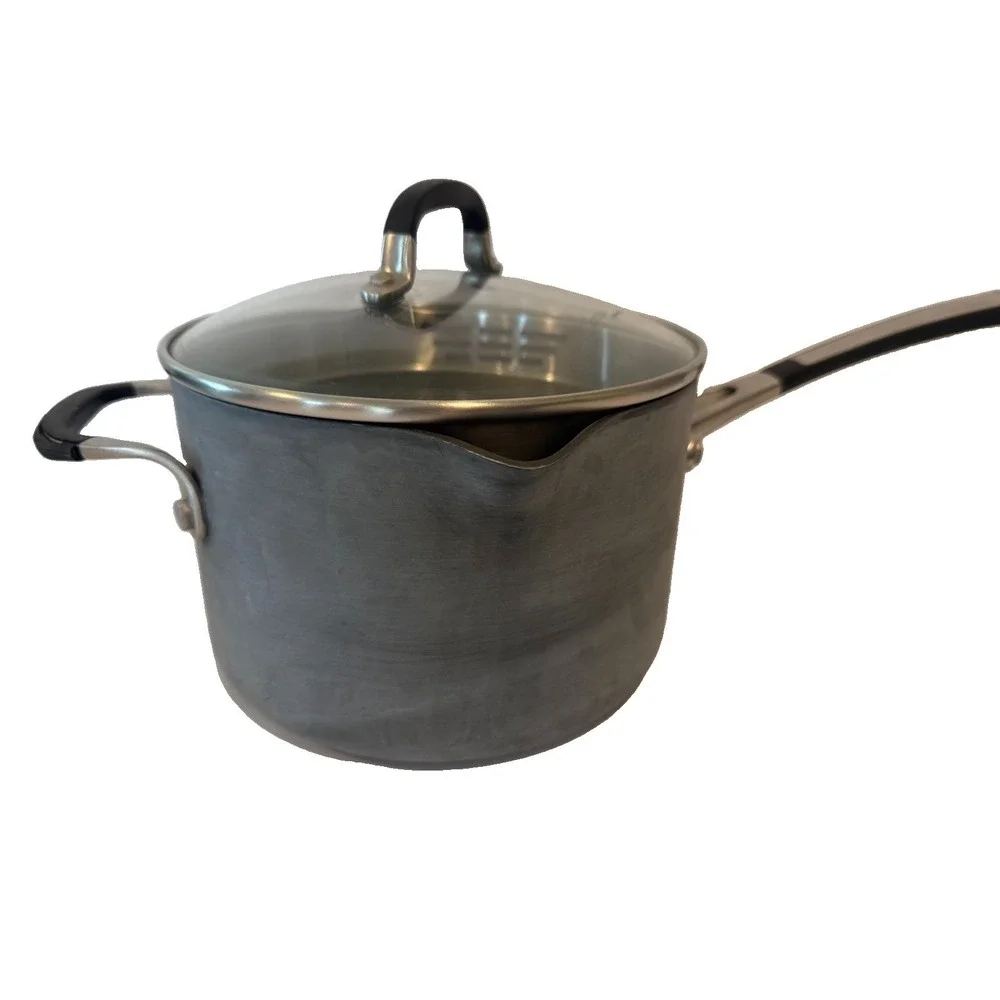 Simply Calphalon 4 Quart 3.7L Hard Anodized Nonstick Sauce Pan Pot 8704 With Lid